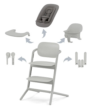 Стульчик Cybex Lemo 4-in-1 Set  (Suede Grey)