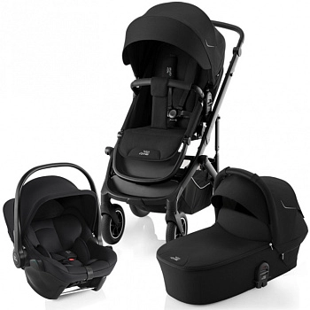 Коляска 3 в 1 Britax Roemer Smile 5Z автокресло Baby-Safe Core (Space Black/Space Black)