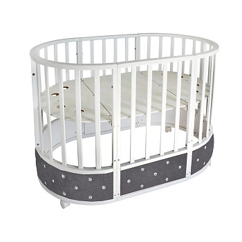 Кроватка-трансформер 7 в 1 Sweet Baby Cappellini (Белая/Серая)