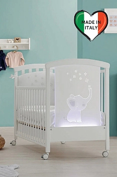 Детская кроватка Erbesi Elly LED (Белый )