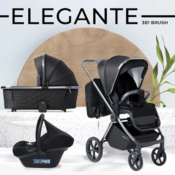 Коляска 3 в 1 Sweet Baby Elegante BRD (Black)