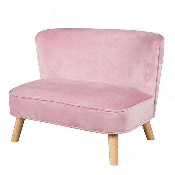 Детский велюровый диван ROBA Lil Sofa (Розовый)