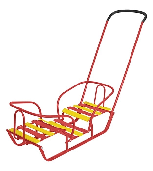 Детские санки-двойняшки Nika (алый)