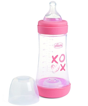 Бутылочка Chicco Perfect 5, норм.поток,с/с, 240 мл (Girl)