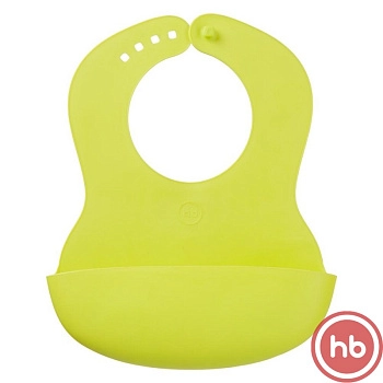 Нагрудник пластиковый детский Happy Baby (lime)