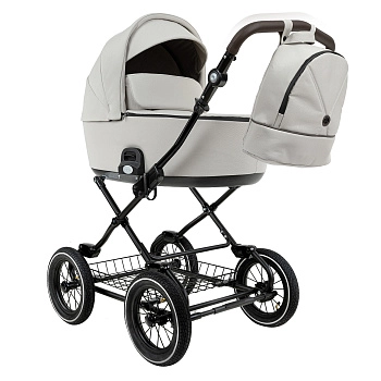 Коляска 2 в 1 Roan Bass Next Classic, d12 (Marzipan/Black/руч.Cappuccino)