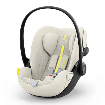 Коляска 3 в 1 Cybex Priam IV Chrome Brown Leaf Green и автокресло Cloud G i-Size (Seashell Beige Plus)