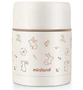 Детский термос для еды Miniland Natur Thermos 600 мл (Bunny, зайчик)