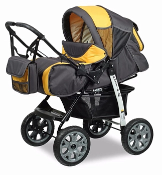 Прогулочная коляска Alis AMELIA I  (серый+желтый)