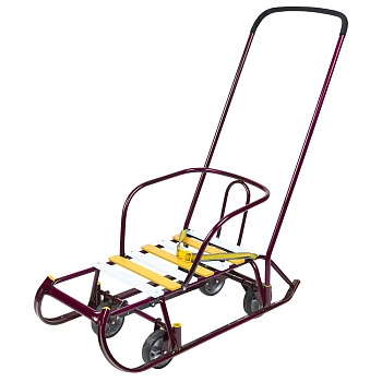 Санки Nika Тимка 6 Универсал с колесами (амарантовый)