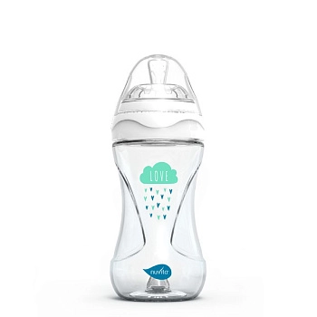 Антиколиковая бутылочка Nuvita 6033 Glass Collection 240мл, стекло (белый/зеленый)