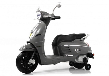 Детский электромотоцикл RiverToys Z222ZZ (серый)