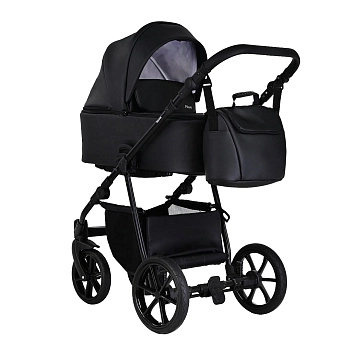 Коляска 2 в 1 Pituso Tossa Кожа (Black)