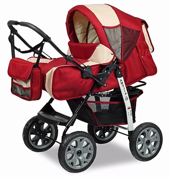 Прогулочная коляска Alis AMELIA I  (красный+бежевый)
