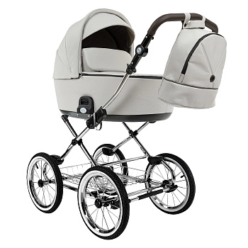 Коляска для новорожденных Roan Bass Next Classic, d14 (Marzipan/Black/руч.Cappuccino)