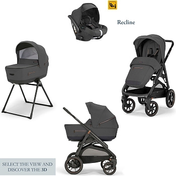 Коляска 3 в 1 Inglesina Aptica XT (DRW I-Size) с подставкой под люльку Stand Up (Magnet Grey)