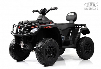 Детский квадроцикл RiverToys T001TT 4WD (черный)
